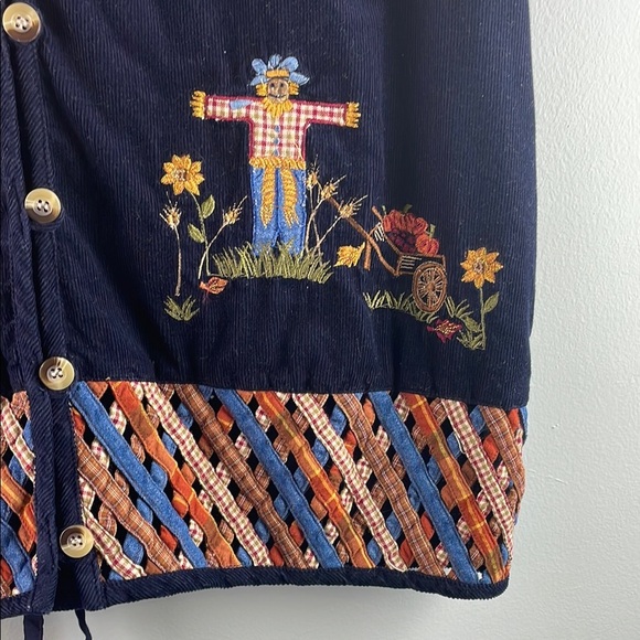 Casey and Max Navy Embroidered Vest Size L - Picture 5 of 9